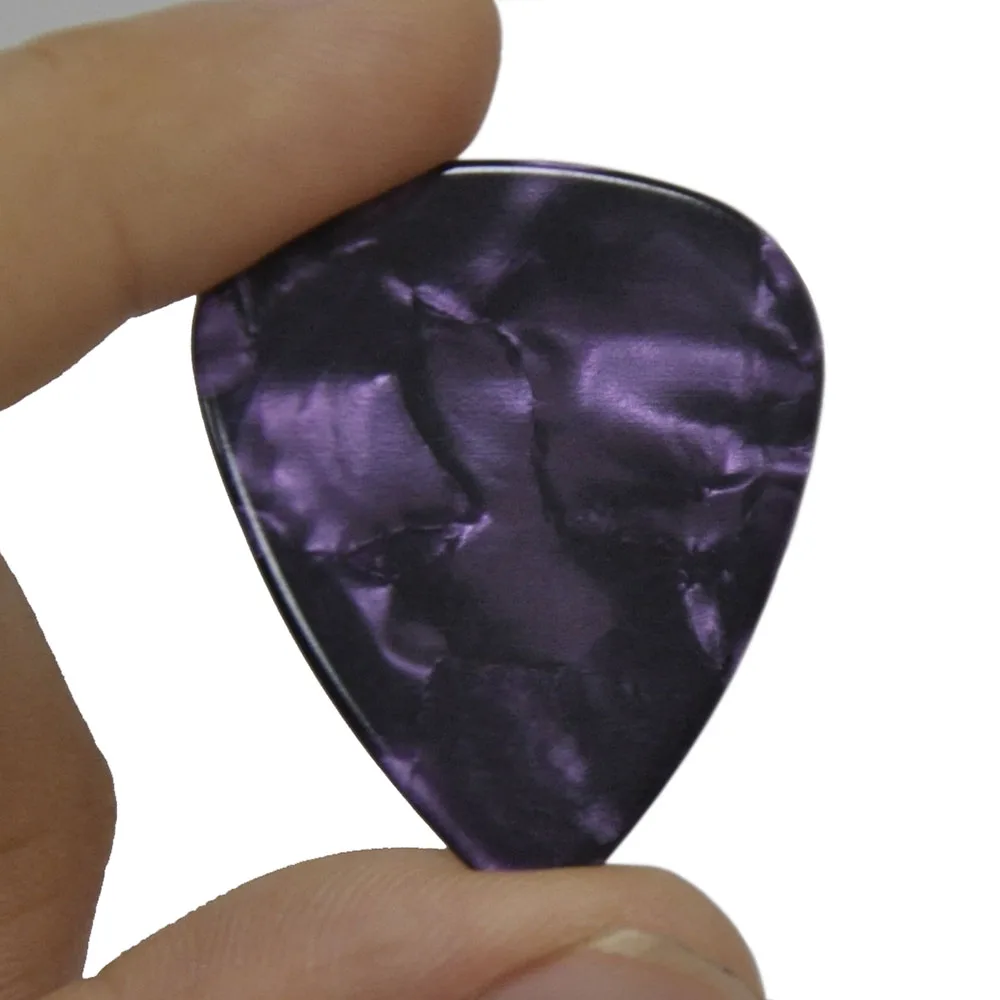 Guitar Picks 50pcs Purple Pearl Celluloid Guitar Picks Plectrums 0.46mm 0.71mm 0.96mm 1.5mm