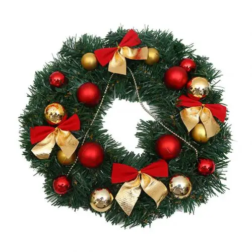 Bead Chain 30 см, двойной колокольчик, Рождественская гирлянда, венок, для дома, для двери, висящий, Рождественская елка, украшение для садовой двери, подвесной венок - Габаритные размеры: Bead Chain