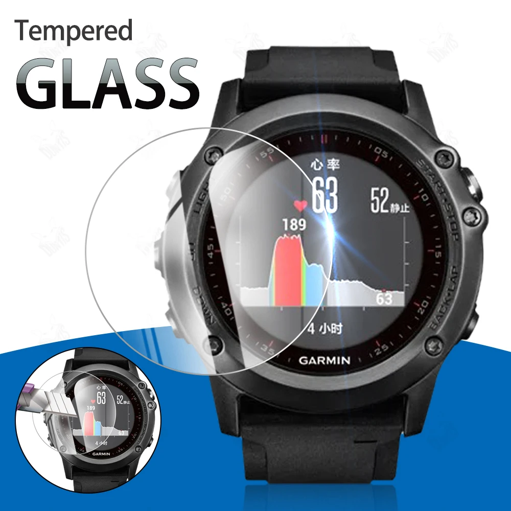 Закаленное стекло для защиты экрана Garmin Fenix 6 6S Sapphire 6X Pro Solar Smart watch 9H прозрачная