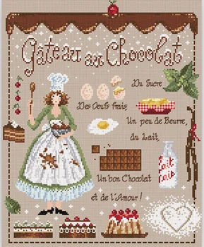 

GG Counted Cross Stitch Kit Chocolate cake maker Needlework For Embroidery 14ct Cross Stitch
