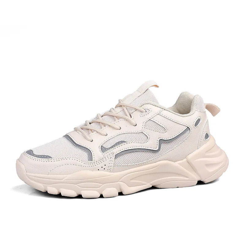 men lightweight blade running shoes shockproof lack up breathable male sneakers height increase walking Gym shoes man Lace-up