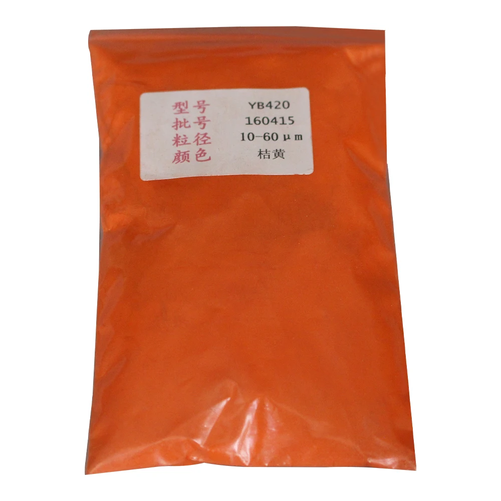 50g Type 420 Orange Pearl Powder Pigment Mineral Mica Powder DIY Eye shadow Dye Colorant in Soap Automotive Art Crafts