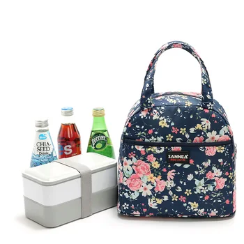 

1PCS Print Fresh Cooler Bags Portable Thermal Oxford Waterproof Lunch Bags For Women Convenient Lunch Box Tote Food Bags