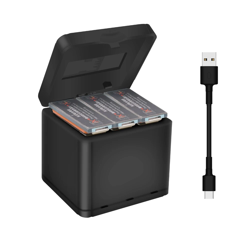 Портативный чехол для зарядки аккумулятора DJI Osmo Action Charging Box с TYPE C usb кабель