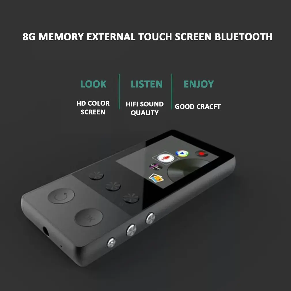 Sports Bluetooth 1.8 Inch External Student MP3/MP4 Video Player HiFi Audio Player Recorder FM Radio MP3 MP4 Player