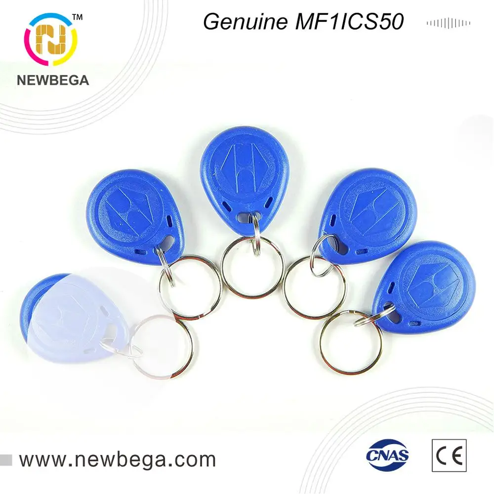 

10PCS Genuine MF1ICS50 EV1 1K--4byte UID RFID 13.56MHz IC Keyfob AK02 keychain Card Tag Key free shipping Fast delivery