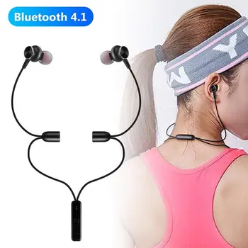

Wireless Bluetooth Hang Neck Sport Running Earphone Mobile Phone Music Headset Wire-controlled waterproof magnetic