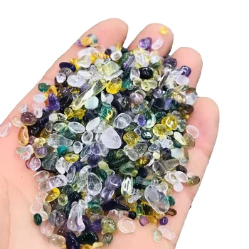 

100g mixed colors azure stone gravel small size quartz tumbled stone for gifts