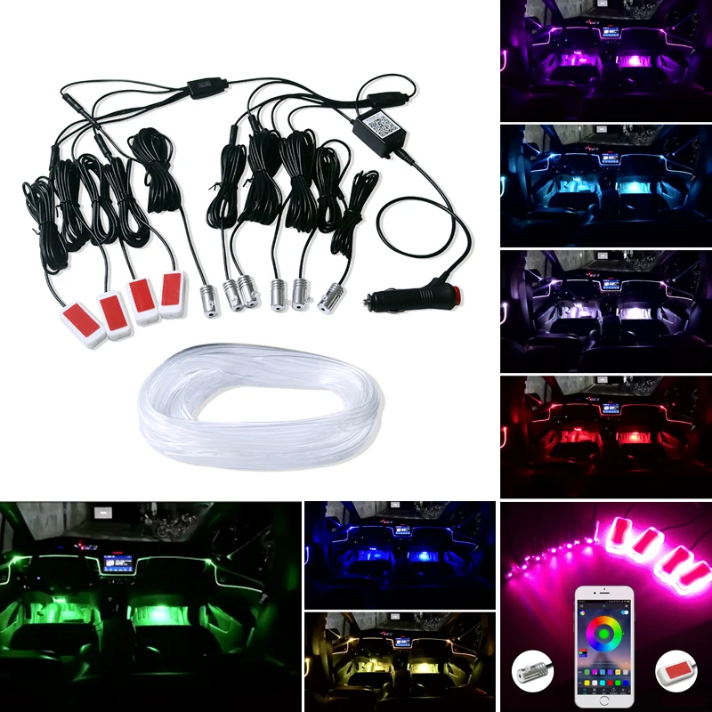 

LED Interior Car Lighting Strip car door light Decoration Atmosphere Lights Ambient Lamp Dashboard Car Styling Lamps
