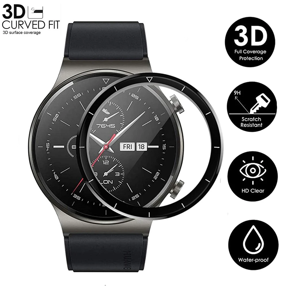 

3D Curved Edge Soft Clear Protective Film For Huawei Watch GT2 Pro Full Cover Screen Protector Film
