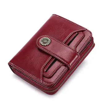 

Sendefn Trend Wallet Female Women Wallet Short Wallet Quality Coin Purse Women Button Purse Quality Flower Hardware 5185H-66(Red