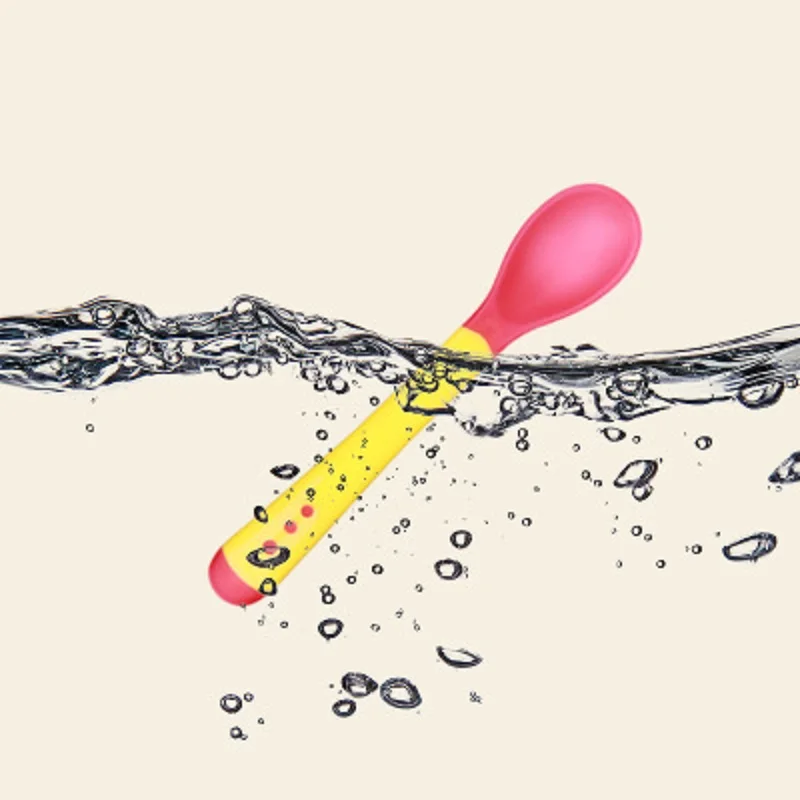 

Baby Temperature Spoon For Feeding Portable Baby Soft Spoon Tableware Infant Learning Eat And Complementary Food Tools