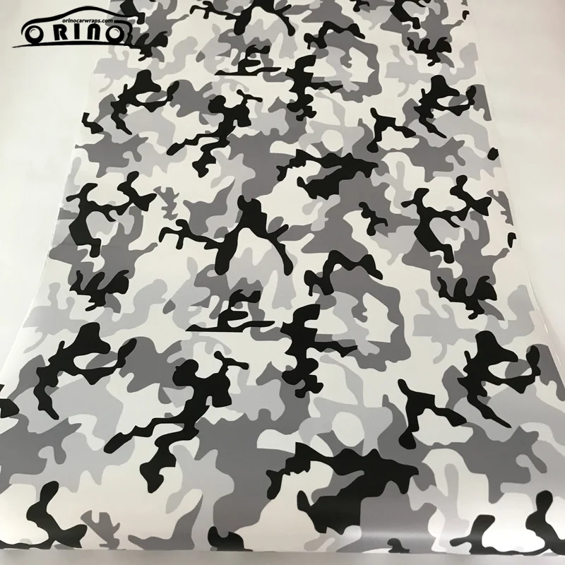 Black White Camouflage Vinyl Wrap Sticker-6