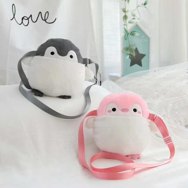 Детский мини кошелек 23 см для монет Kawaii мультяшный Пингвин сумка через плечо