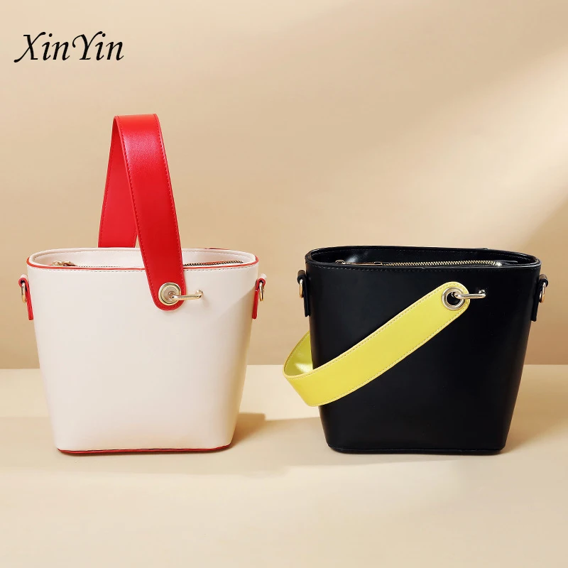 

New cool simple shoulder bag casual tote designer fashion shoulder bag females PU leather hand simple solid color crossbody bag
