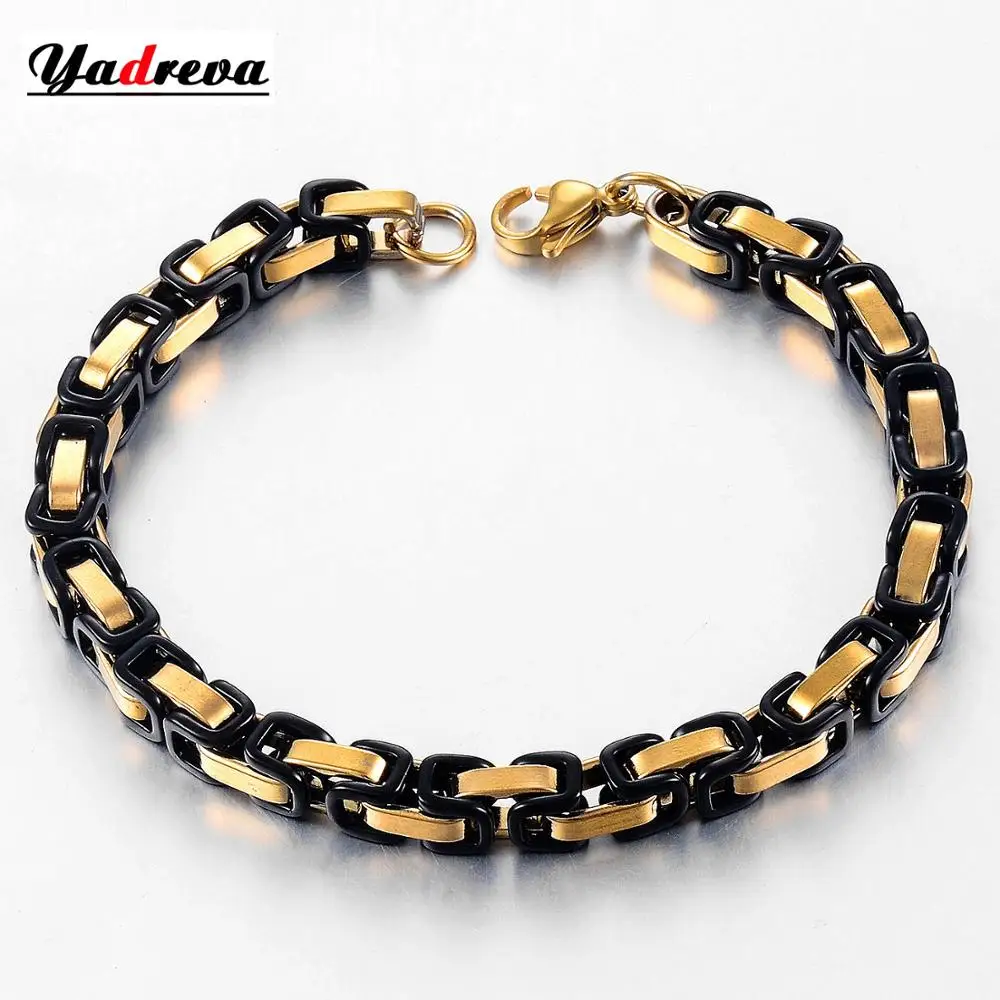 Men's Stainless Steel Byzantine Bracelet Fashion Jewelry Width 6mm Length 23cm stainless steel bracelets,stainless steel jewelry