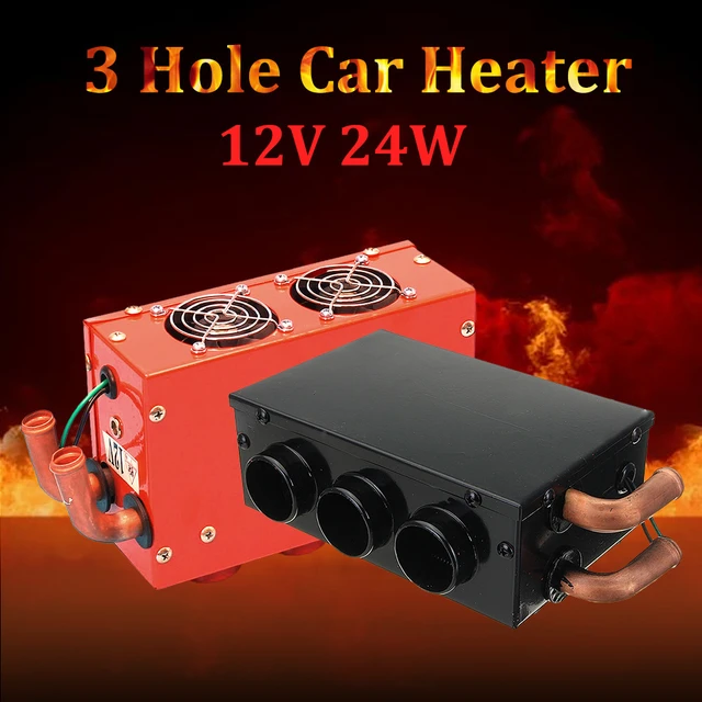 DC 12V/ 24V 24W 3 Hole Portable Car Vehicle Heating Cooling Heater  Defroster Demister Auto Accessories - AliExpress
