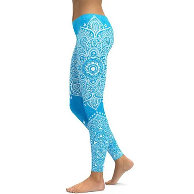FlowerDance штаны для йоги леггинсы для спортзала бесшовные спортивные женские брюки для фитнеса женские брюки Мандала тренировки горячие леггинсы для бега сексуальные - Цвет: color4