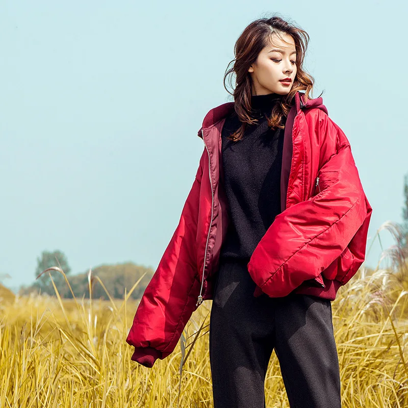 

Simple Double-sided Wear Short Flight Suit Loose-Fit Slimming Motorcycle 2018 Autumn And Winter New Style # Md058280-04