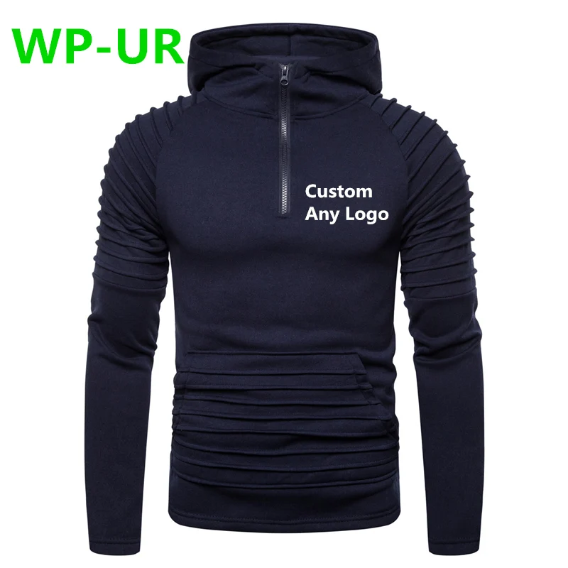 WP-UR, мужские лоскутные толстовки с капюшоном, Брендовые мужские свитшоты с индивидуальным складным украшением, Мужской пуловер с капюшоном, мужская Толстовка Harajuku, пальто с капюшоном