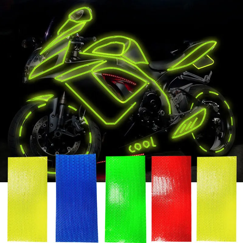 Bike Reflective Stickers Cycling Fluorescent Reflective Tape Safety Car