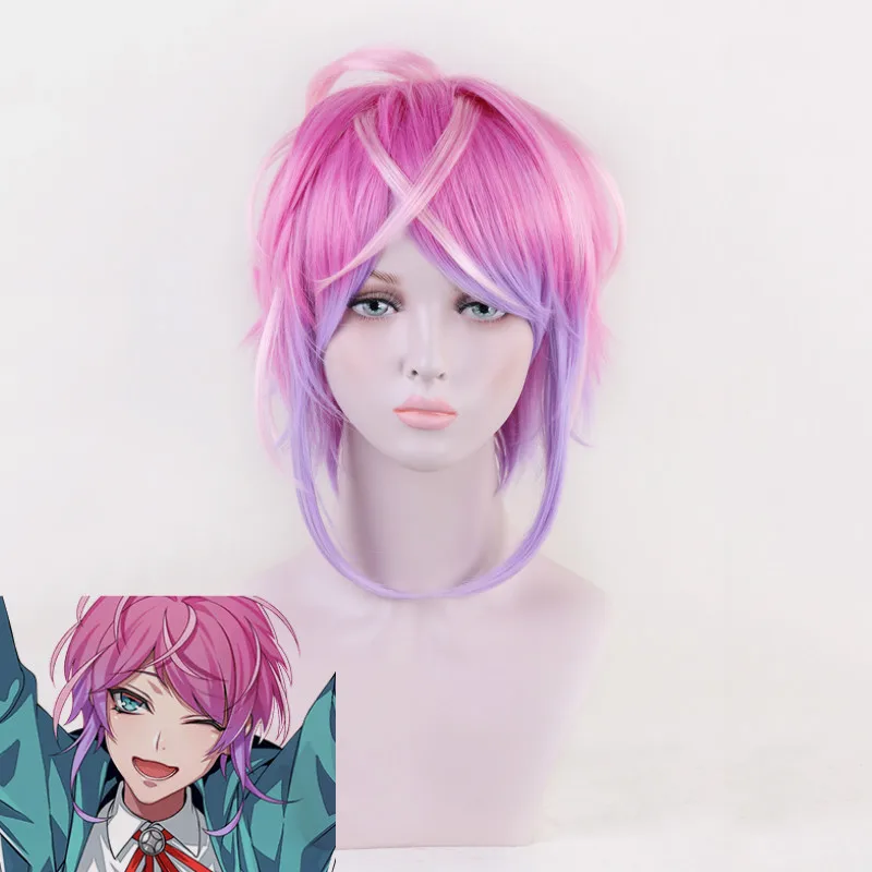 

Amemura Ramuda Division Rap Battle Hypnosis MIC Short Wig Cosplay Costume Heat Resistant Synthetic Wigs+ Free Wig Cap