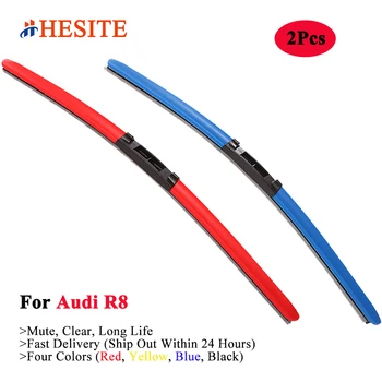 

HESITE Colored Hybrid Wiper Blade For Audi R8 Spyder V8 V10 V12 RC E Tron Model Car 2015 2017 2019 2020 Black Blue Yellow Wipers