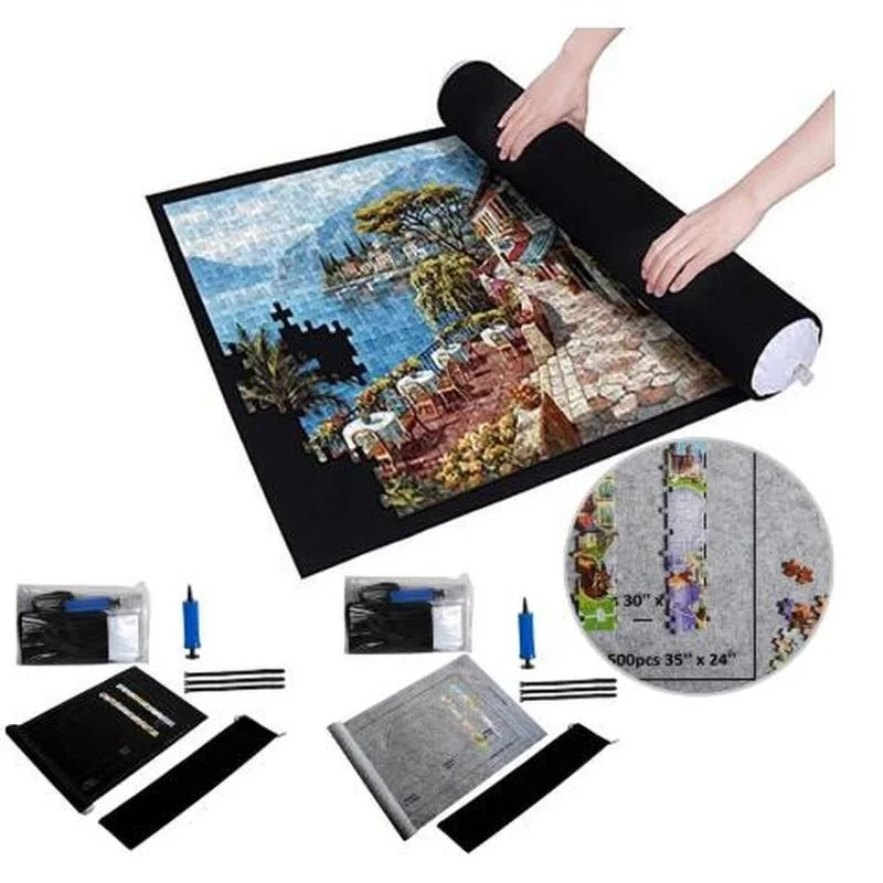 Puzzles Mat Jigsaw Roll Felt Mat Blanket For Up to 1000PC Puzzle Accessories WF 