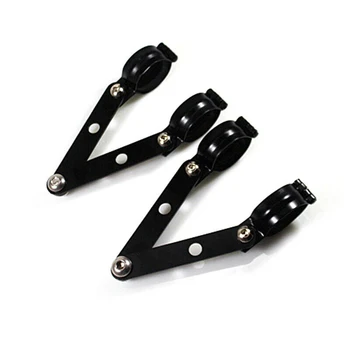 

2 Pcs Adjustable 41-51MM Fork Headlight Mount Brackets for Motorcycle Racer Bike-Black