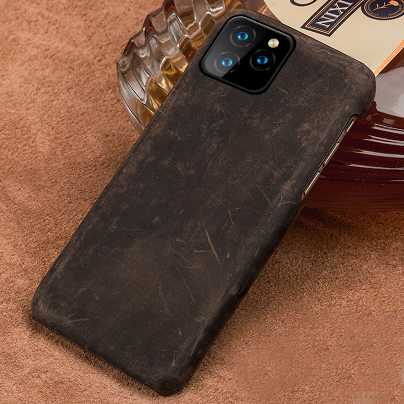 

Genuine PULL-UP Leather phone case for iphone 11 11 Pro 11 Pro Max X XS XR XSMAX 6s 7 8 Plus 6 5 5S SE Plus Crazy Horse cover