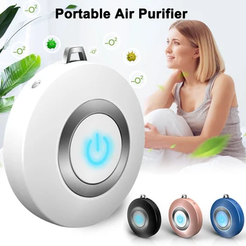 

Fashion Wearable Air Purifier Necklace Mini Portable USB Air Cleaner Negative Ion Generator Low Noise Air Freshener New Arrival