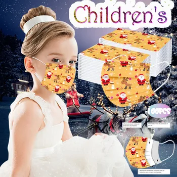 

50/100pc Children Disposable Face Mask Dust-proof Smog Meltblown Cloth Mask Industrial 3ply Earhook Keep Warm Student Kids Маска
