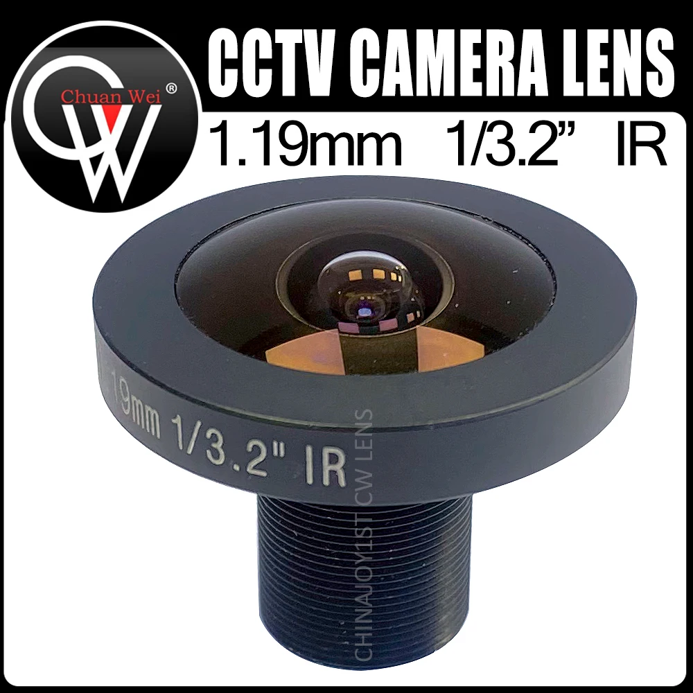 3mp 5mp  1.19mm lens 185 Degrees Fisheye lens M12 mount Lens F2.5 wide angle Panoramic Lenses / CCTV Lens