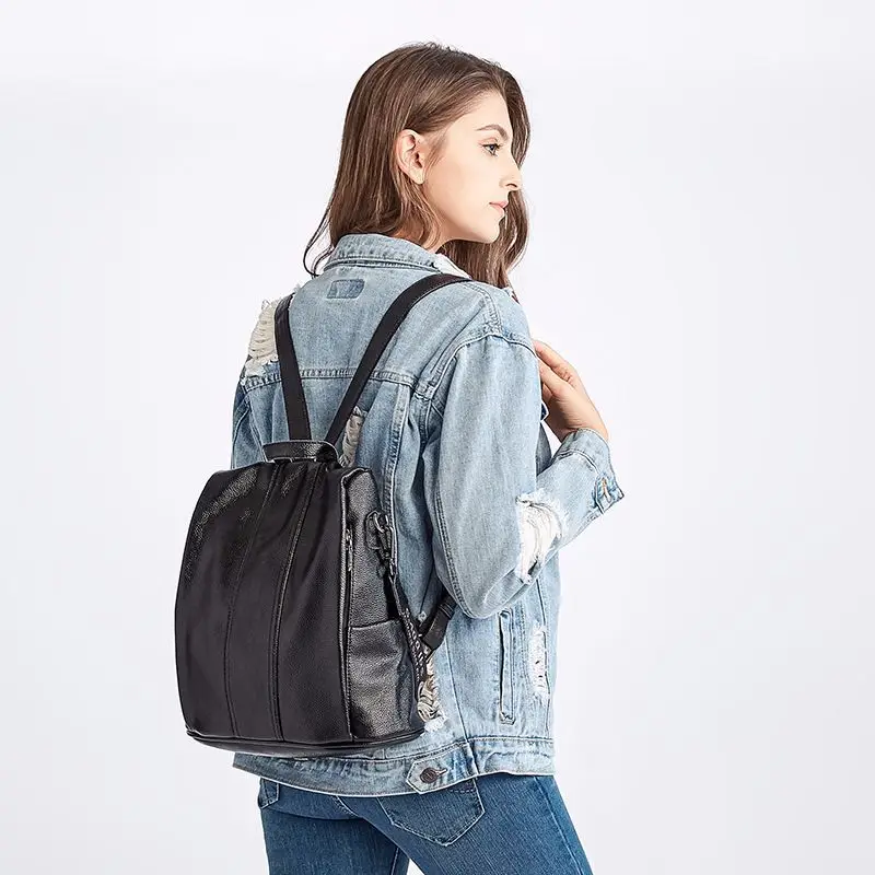

Amoy Printed Leather Goods * Autumn And Winter New Style Backpack Bag Korean-style Large-capacity Backpack Fashion College Style