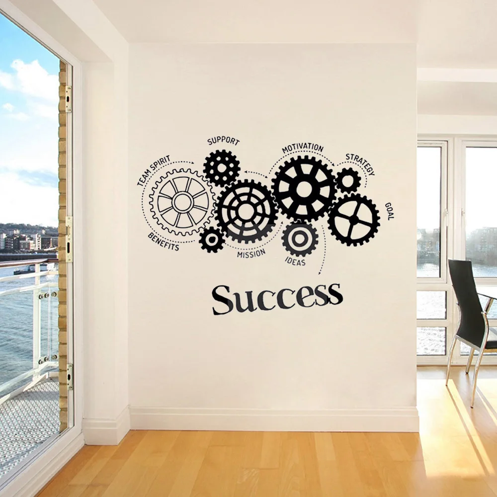 Success Gear s настенная художественная наклейка командный дух Цитата Настенная