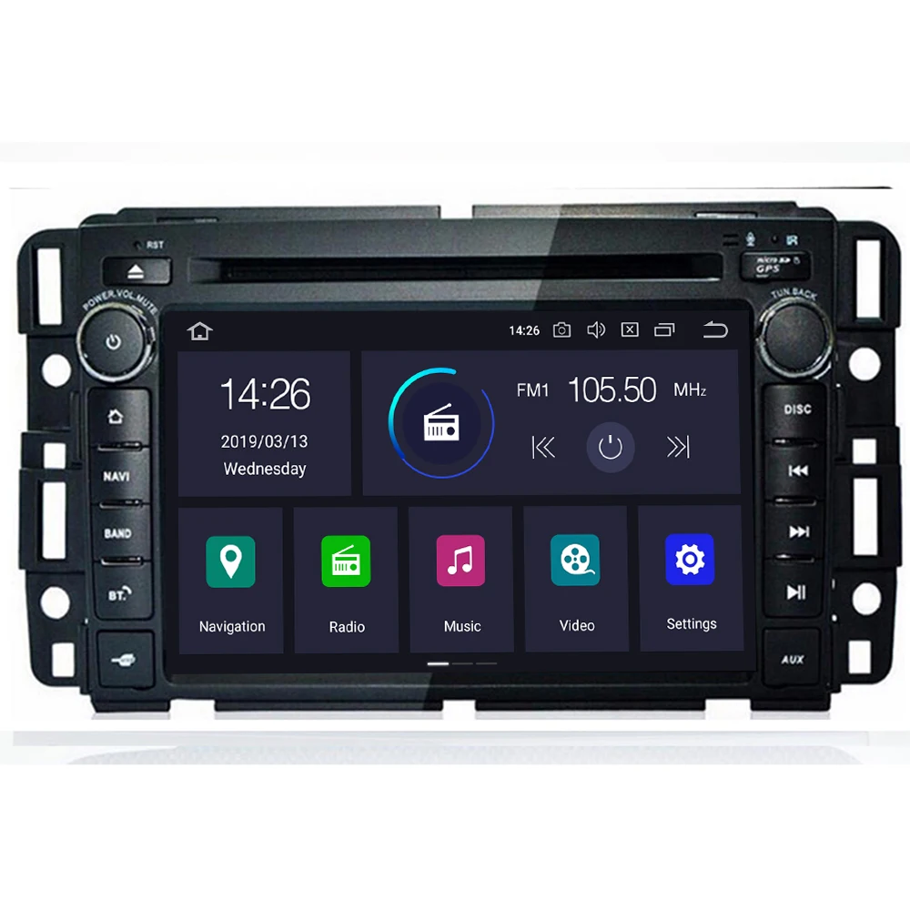 Автомагнитола для GMC Sierra 1500 2500HD 3500HD DVD-плеер GPS-навигация подходит Yukon Chevrolet Chevy Tahoe
