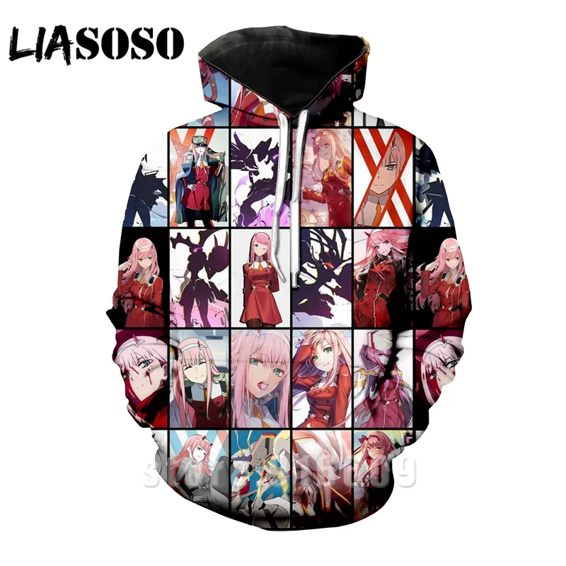 Толстовка DARLING in the FRANXX Zero, уличная толстовка, сексуальная, rem, 3D принт, для мужчин, wo, для мужчин, harajuku, толстовка, рубашка, аниме, толстовки