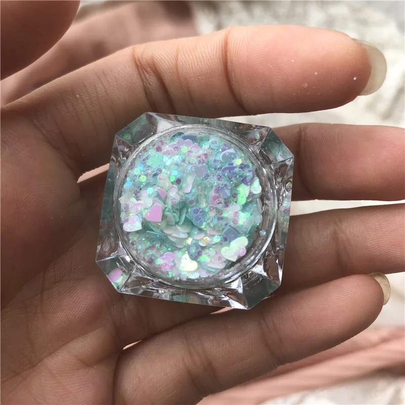 1 set Heat Gel Sequins Festival Makeup Face Body Lip Glue Glitter Cream Mermaid Tattoo Pigment Music Dance Party Art Cosmetic