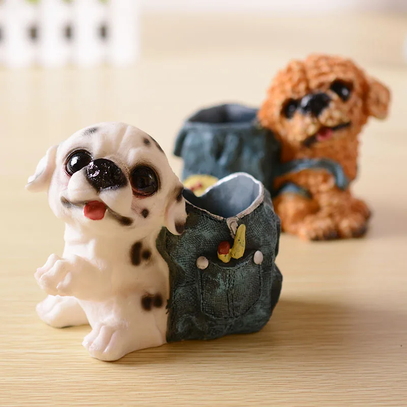 Happy-Puppy-Dog-Pen-Holders-Kids-Toy-Resin-Crafts-Pencil-Vase-Figurine-for-Students-Gift (1)
