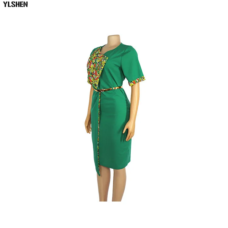 African Dresses For Women African Clothes Africa Dress Fashion Patchwork Print Dashiki Clothing Ankara Plus Size Evening Dress 09