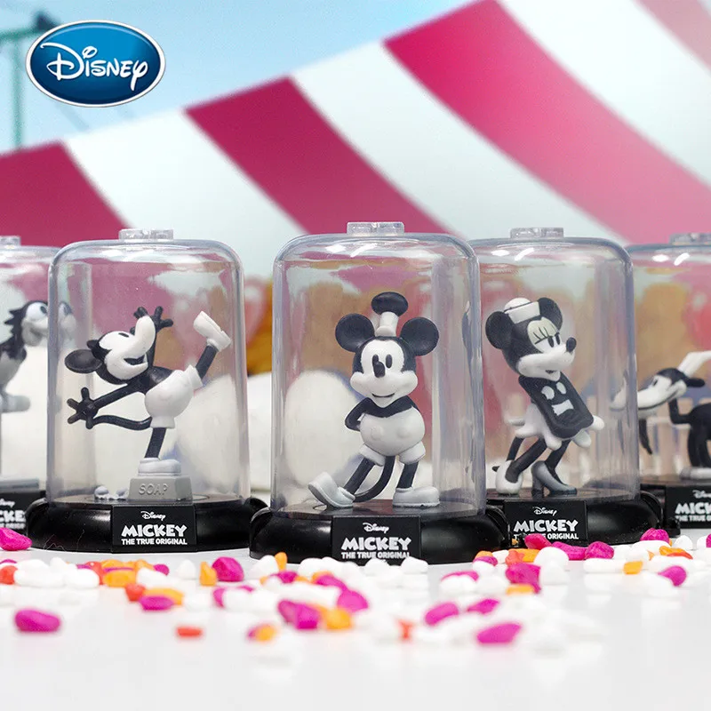 

Disney 1pcs Mickey Minnie Blind Box Classic Character Mickey Mouse Decoration Movie Anime Periphery Office Doll Free Shipping