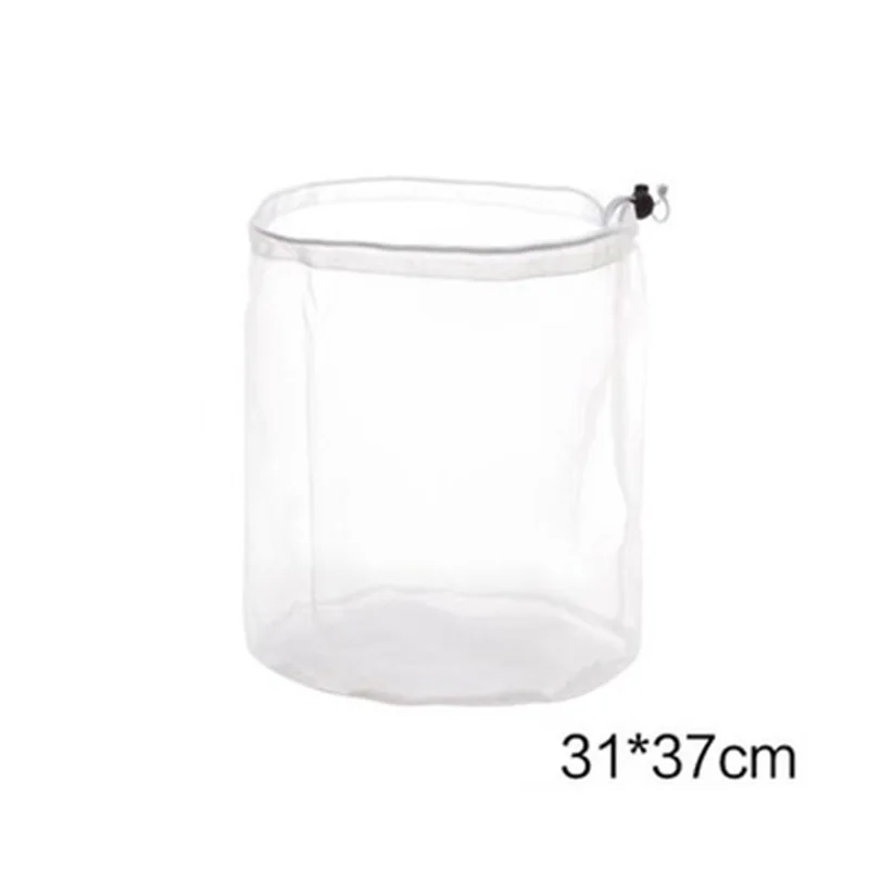 

2pcs Laundry Drawstring Washing Bags Clothes Bra Lingerie Pouch Washing Machine Mesh Nylon White Net Bag
