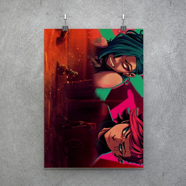 Popular TV Show Arcane Kraft Paper Poster Vi Viktor Jayce Jinx Home Decor Study Bedroom Bar Cafe Wall Paintings Stickers Posters Poster