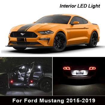 

8Pcs Xenon White LED Interior Light Package Kit For Ford Mustang 2015-2019 Map Dome Trunk Glove Box Light