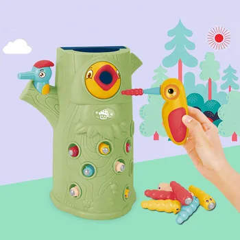 

Woodpecker Bird Eating Worm Insects Toys Durable Magnetic Bird Eating Worm Toys Funny kids toys juguetes brinquedos игрушки