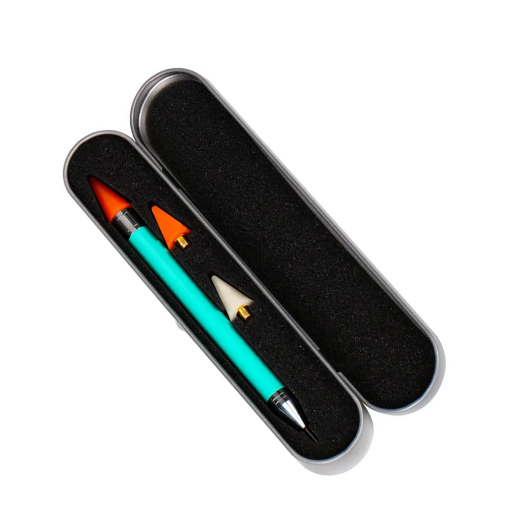 

Nail Pen Dotting With Box Nail Rhinestone Picker Dotting Tool and Wax Head Dual-ended DIY Nail Art Tool with Case Acrylic Handle