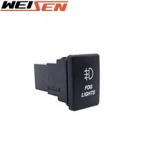 

For Toyota Yaris Tacoma Tundra Fog Lights Symbol Push Switch White Backlight ON-Off Switch with Connector Wire Kit Fit