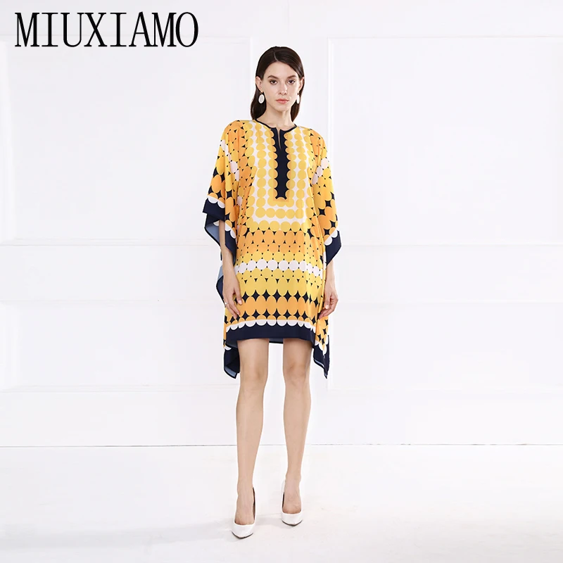 MIUXIMAO платье на заказ, плюс размер, Модное Новое поступление, свободное асимметричное платье с вырезом лодочкой и одним плечом для женщин