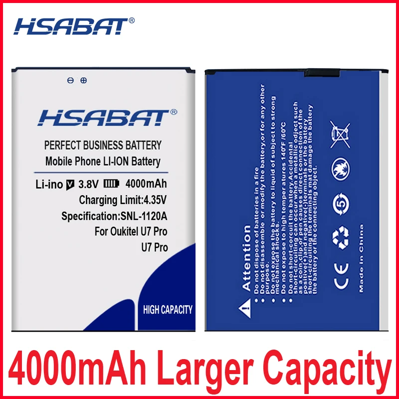 HSABAT запасной аккумулятор U7 Pro 4000mAh для Oukitel Бесплатная доставка|battery for|oukitel u7 pro