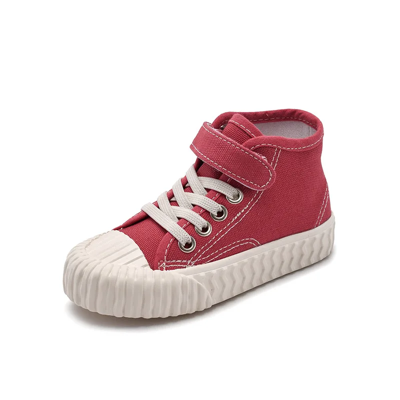 Детская парусиновая обувь модные кроссовки для мальчиков и девочек удобная детская спортивная дышащая обувь повседневная обувь размер 25-37 - Цвет: pink